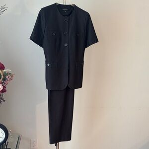 Kasper Dark Gray Buttoned Blazer